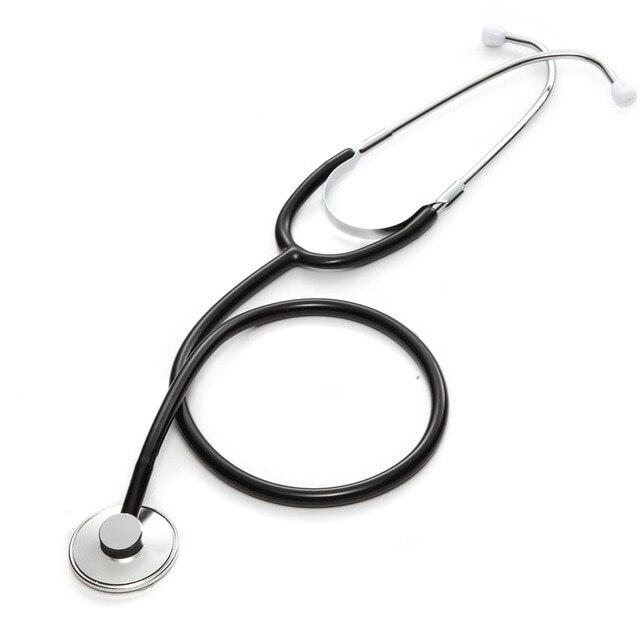 Arts Medische Apparatuur Student Dierenarts Verpleegkundige Medische Apparaat Draagbare Enkele Kop Stethoscoop Professionele Cardiologie Stethoscoop: black