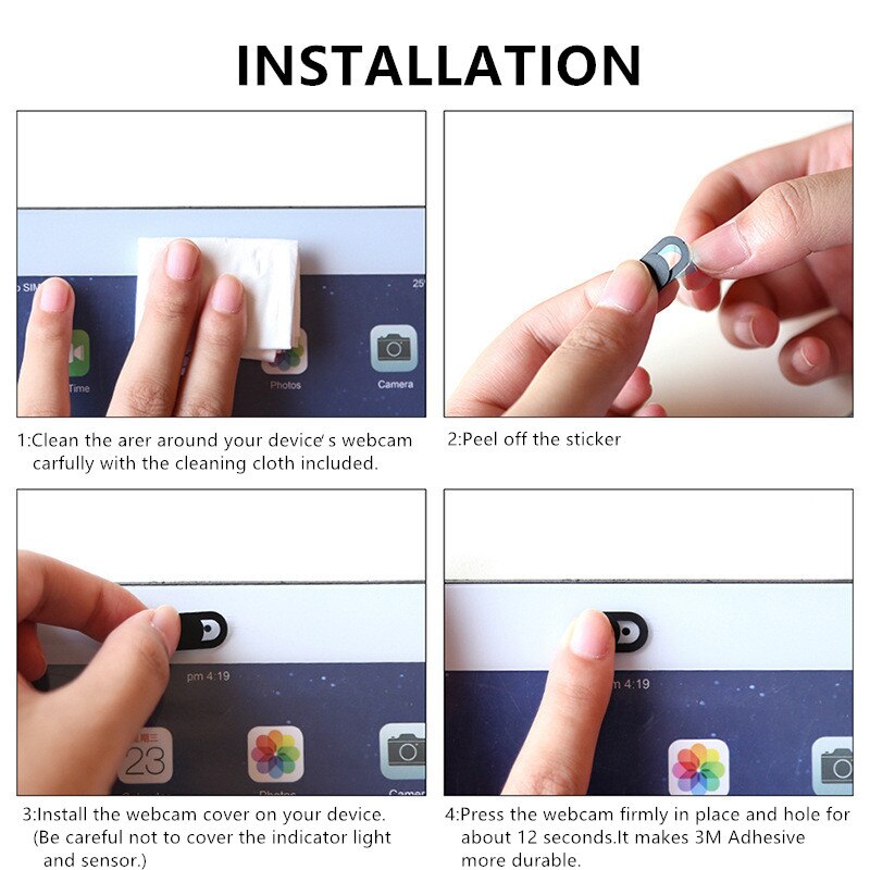 Web Cam Cover Shutter Magnet Slider Universal Antispy Camera Cover For Web Laptop iPad PC Macbook Tablet lenses Privacy Sticker