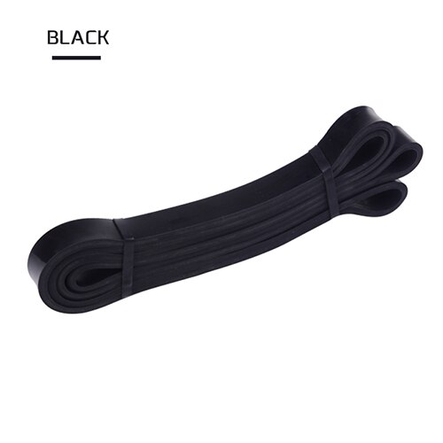 208cm Latex Pull Up band Resistance Bands Fitness Body Gym Power Training Powerlifting Band Unisex Sport Natuur Rubber: Black