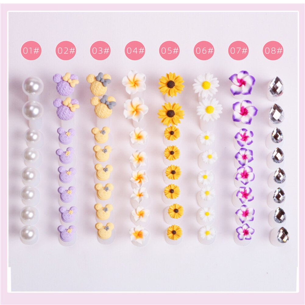 Separador de dedos del pie de silicona suave, herramienta de manicura para salón de pedicura, cuidado de uñas, accesorios de soporte de flores, 8 Uds.