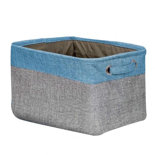 Bloc de couleur boîte de rangement pliable pour vêtements, jouets, panier, organisateur d'articles divers, organisateur de livre cosmétique, conteneur de papeterie