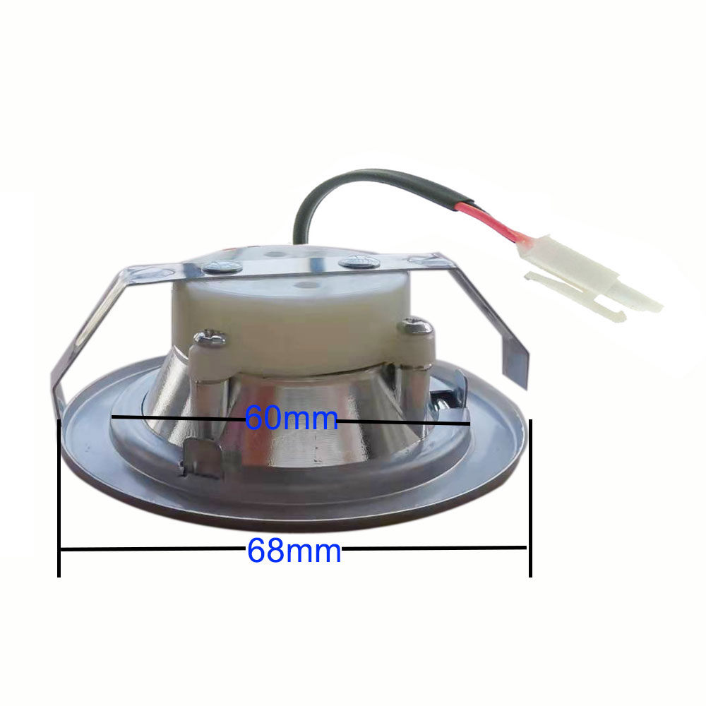 2-teilige 12V 230V 68mm Dunstabzugshaube Glühbirne 1,5W LED Regal Unterschrank Schrank Rauch Ventilator Auszieher Glühbirne LED