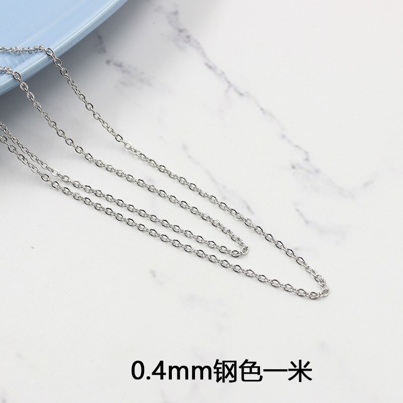 5 Yards 316L Rvs Flat Link Kabel Bulk Chain 1mm 1.5mm 2mm 2.5mm 3mm voor DIY Ketting Sieraden Maken Bevindingen Ambachten