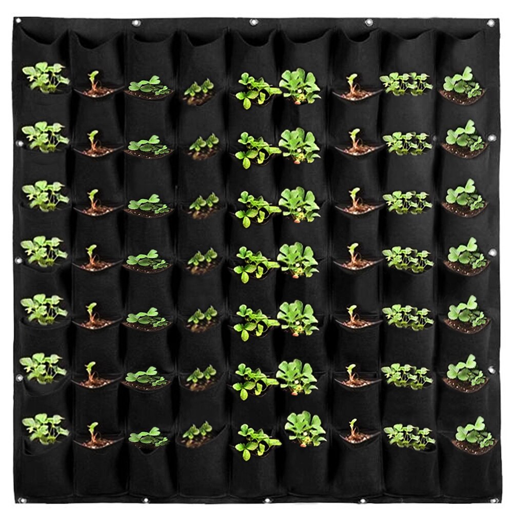 72 Pocket Vertical Garden Planter Wall Hanging Bag Garden Planting Bag