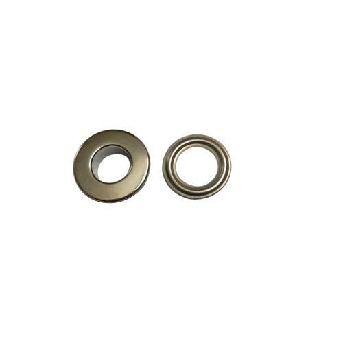 100sets/lot No Sew metal brass eyelets with washer 8mm*16mm round flat metal grommets 4color: Nickle