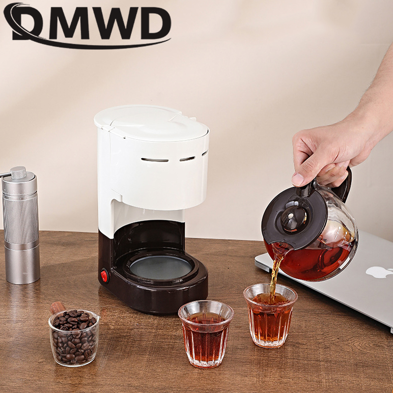 Cafetera de goteo eléctrica de 110V, tetera de elaboración semiautomática para el hogar de 650ml, cafetera americana, cafetera Espresso de 220V