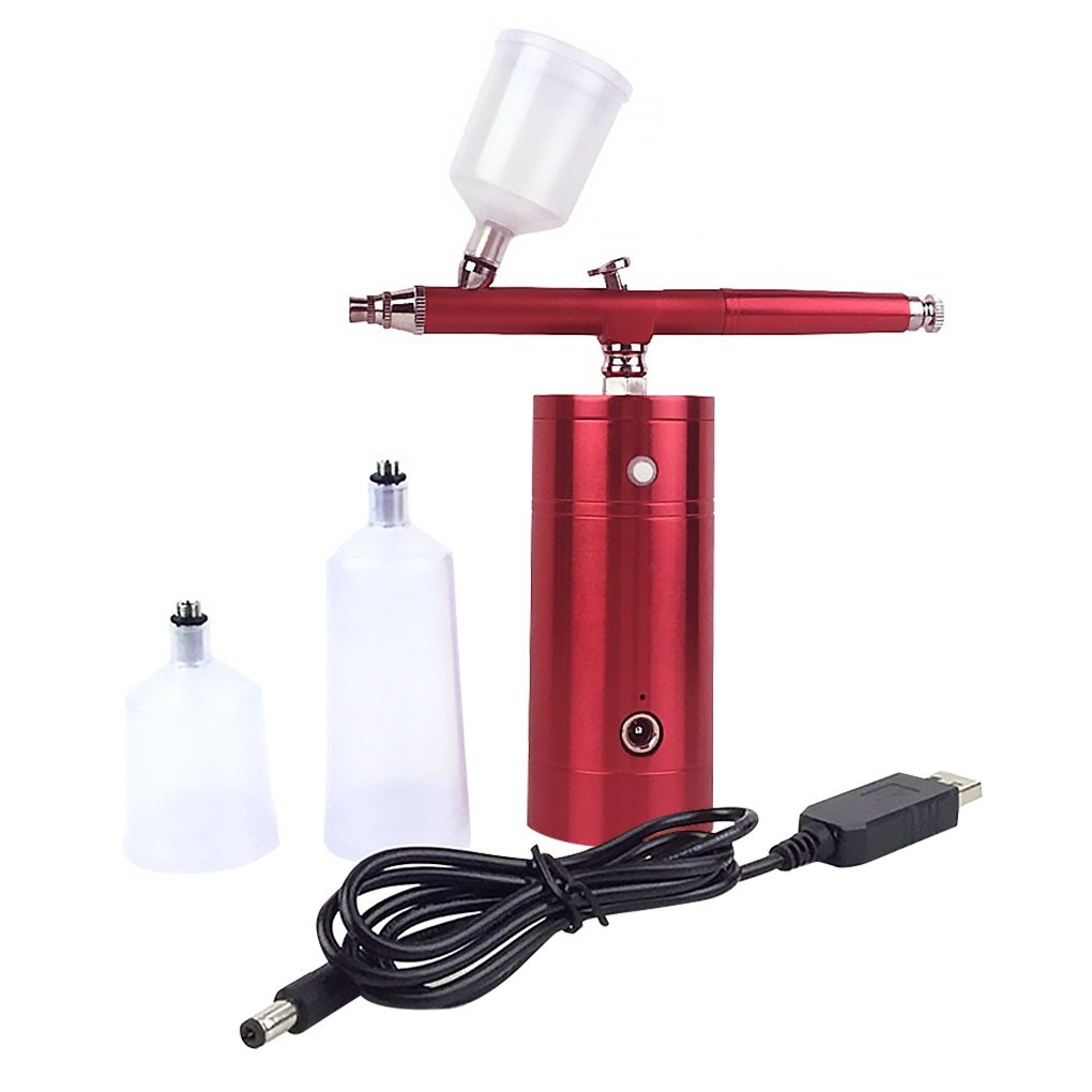 Airbrush Tool USB Portable Rechargeable Nail Airbrush 0.3mm Nozzle Airbrush Kit For Model Cake Decorating Brushes Car Painting: 04