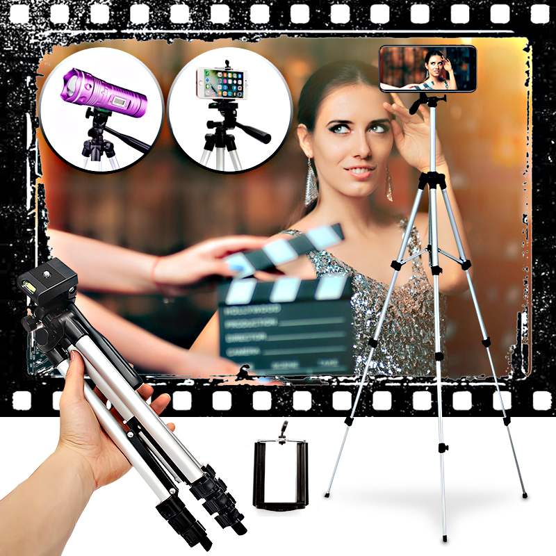 Trípode para trípodes móviles palo para la cámara bluetooth soporte monopié caja de leva Photo Holder escritorio Smartphone trípode ajustable