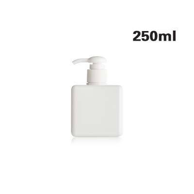 Trykk stil bærbar såpedispenser kjæledyr materiale bad flytende såpe flaske reise kosmetisk lotion beholdere flaske: Hvit 250ml