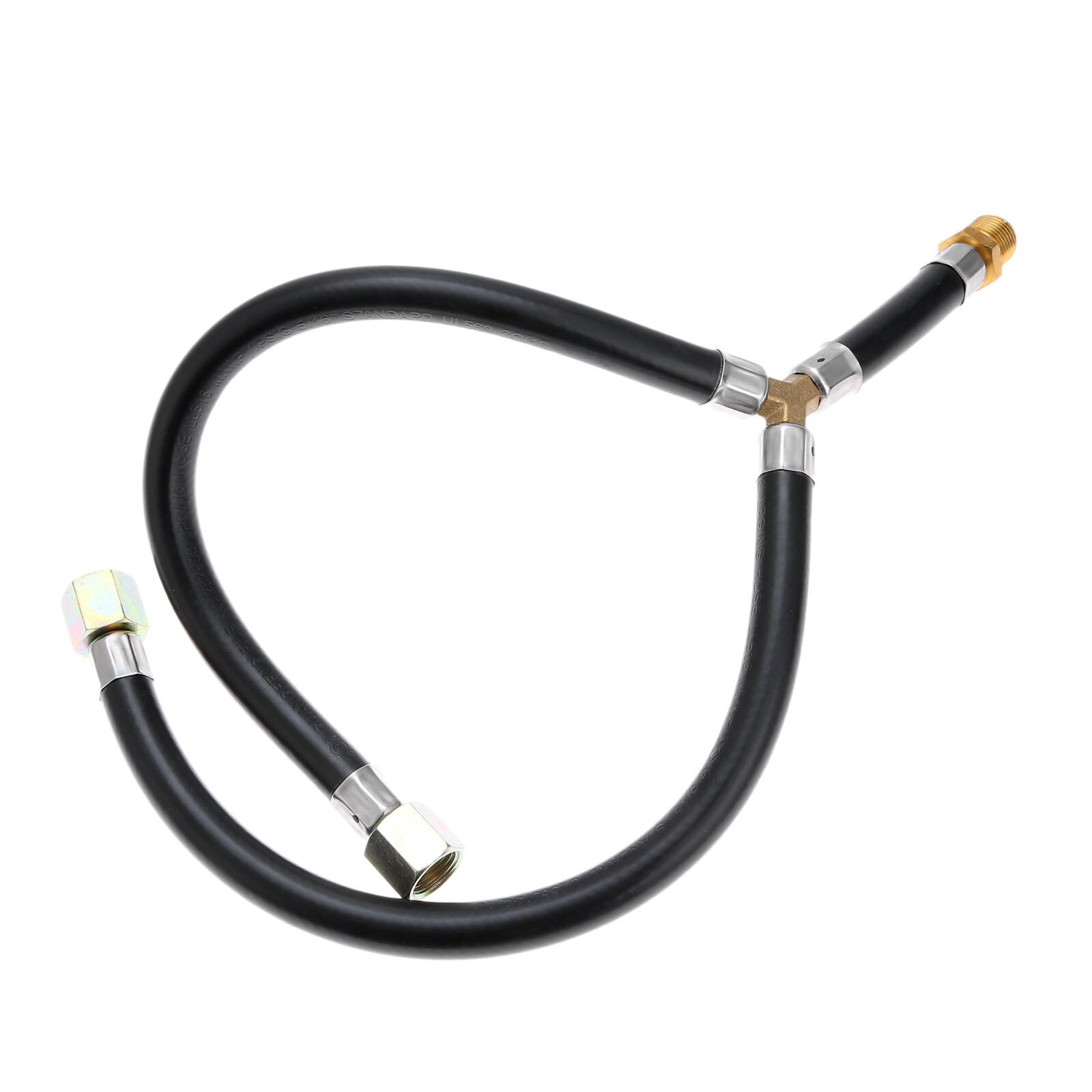 1 pc propan 3/8 tommer flare gas grill tilslutning fleksibel slange, y splitter slange samling dele indløbsrør til bbq komfur