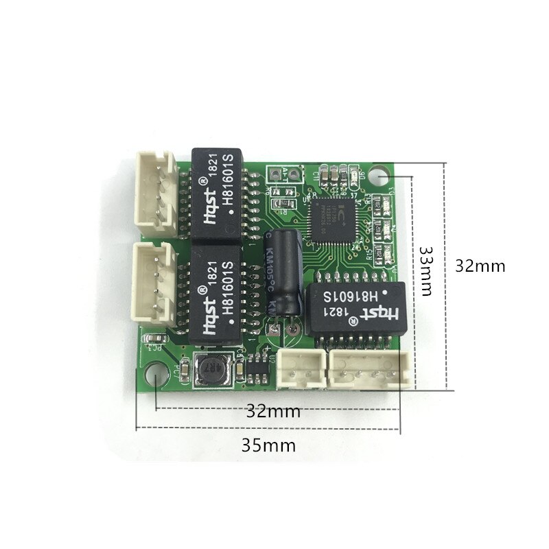 Mini 5V 12V modulo switch modulo PBC OEM mini formato 3/4/5 Porte switch di Rete di Bordo del Pwb mini modulo switch ethernet 10/100Mbps