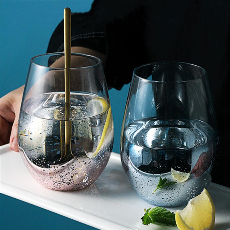 Water Glass Starry Glitter Tumbler Water Cup Wine Glass Drinking Glass Beer Coffee Drink Tea Mugs Transparent Drinkware
