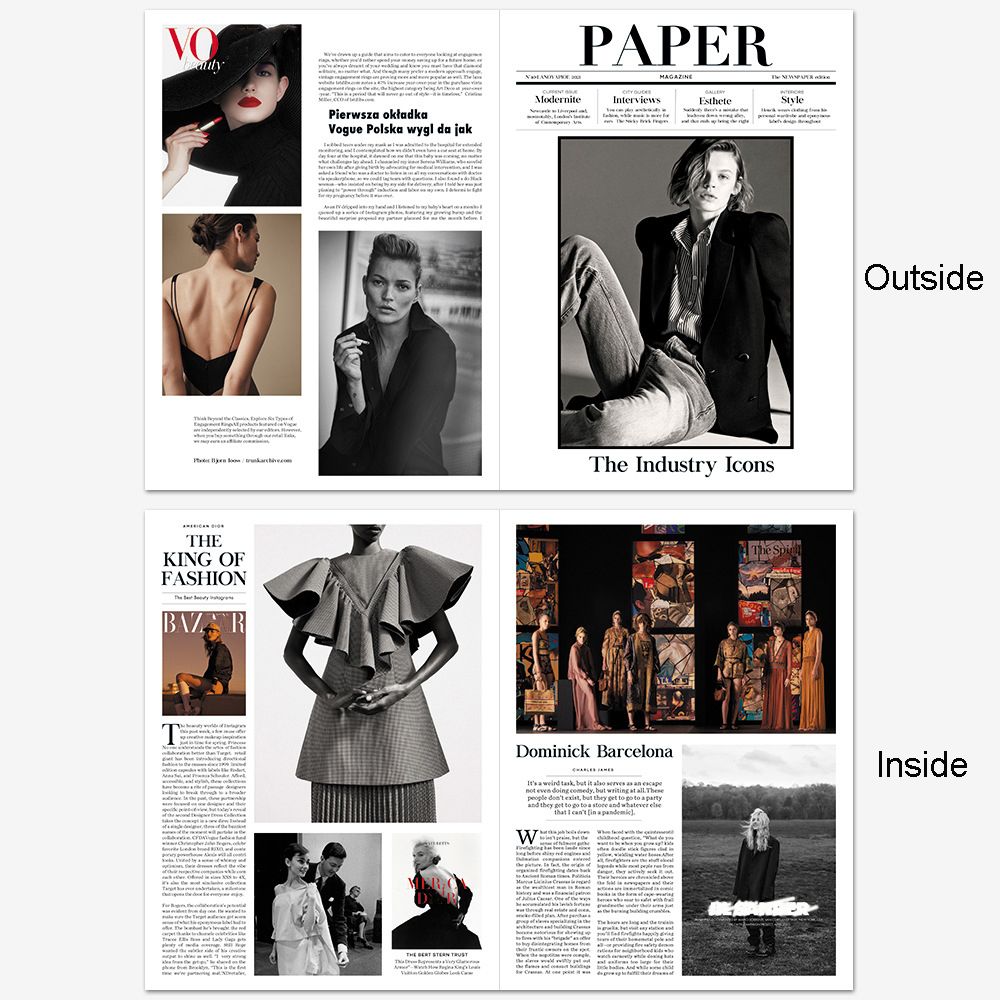Revistas fotográficas, periódico inglés multifuncional, accesorios de fotografía, accesorios de decoración, fondo de fotografía, periódico estilo revista: Amarillo fluorescente