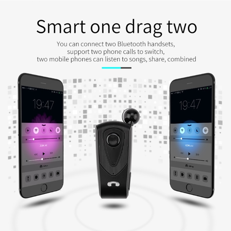 Retractable Fineblue F930 Stereo Music Wireless Bluetooth 4.0 Headset Earphone