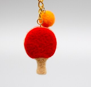Basketball Football Tennis Pendant wool needlepoint kit wool felt needle felting decoration craft needlecraft DIY handmade: pingpong