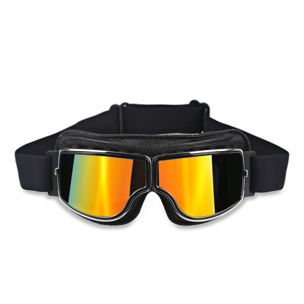 Windproof Motorcycle Vintage Goggles Moto Motorbike Goggles Retro Helmet Cycling: Model 1