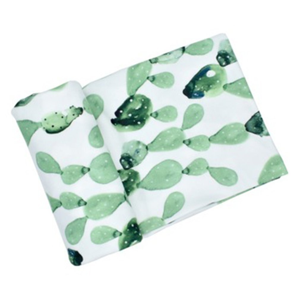 Newborn Watercolor Printing Wrap Cloth Neutral Downy Flowers Dot Animal Infant Baby Crib European And American Style: E 80x80cm