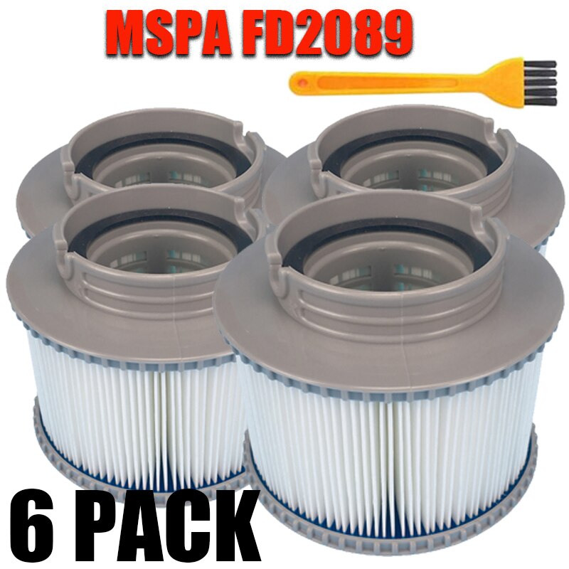 Mspa  fd2089 runda verktyg pool universal sil för camaro blue sea elegance badkar spa patroner: 6- pack