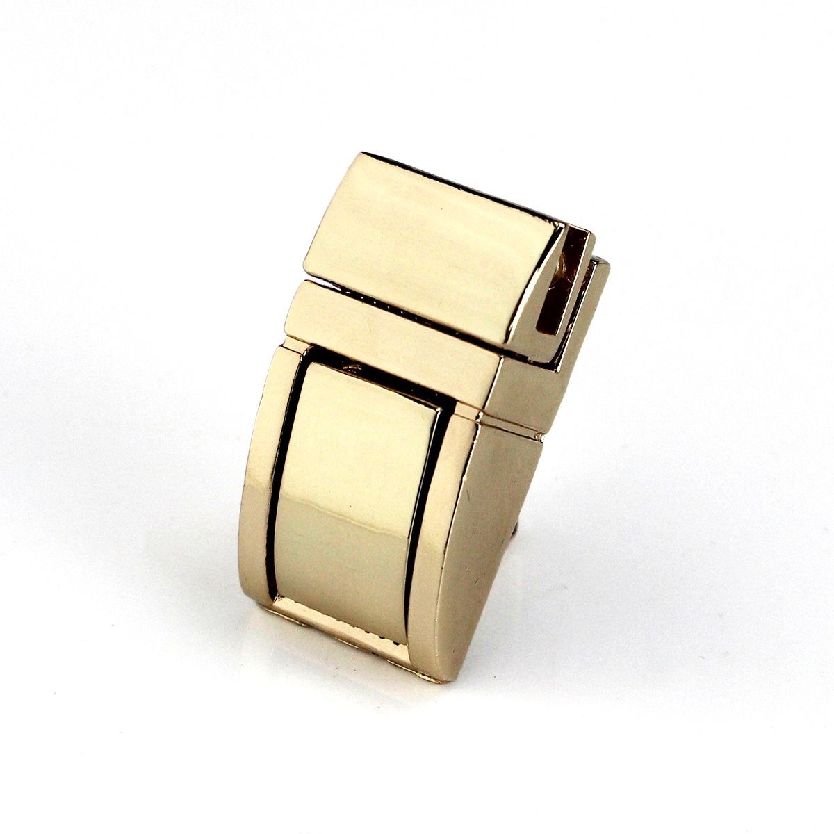 1pcs Metal Press Push Lock Bag Briefcase Spring Lock Snap Decorative Clasps Closure Leather Craft Diy Hardware Accessory: Light gold