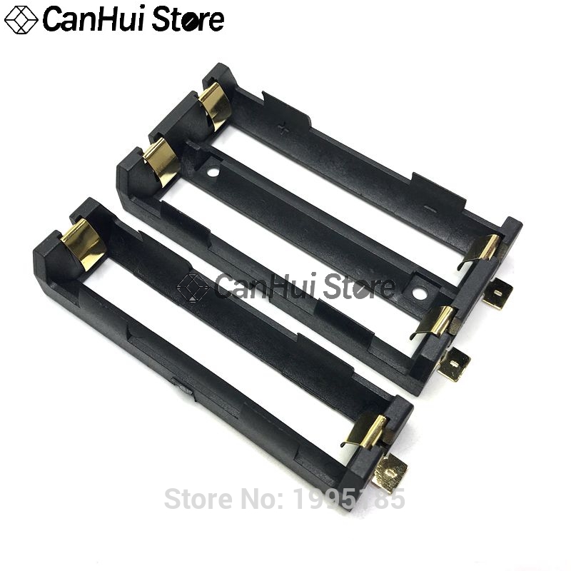 1PCS 1x 2x 18650 Battery Holder SMD SMT Batteries Case Storage Box With Pins 1/2 slot 18650 Rechargeable Battery Shell Connector