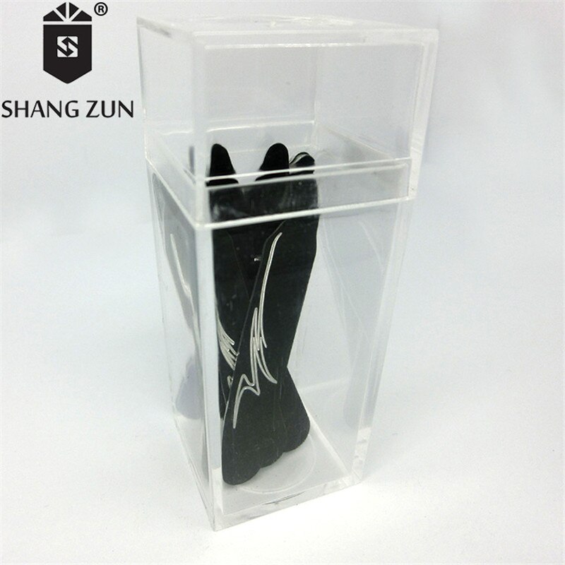 SHANH ZUN 10 PCS Metal Collar Stays Aluminum Black Engraved Collar Stiffeners