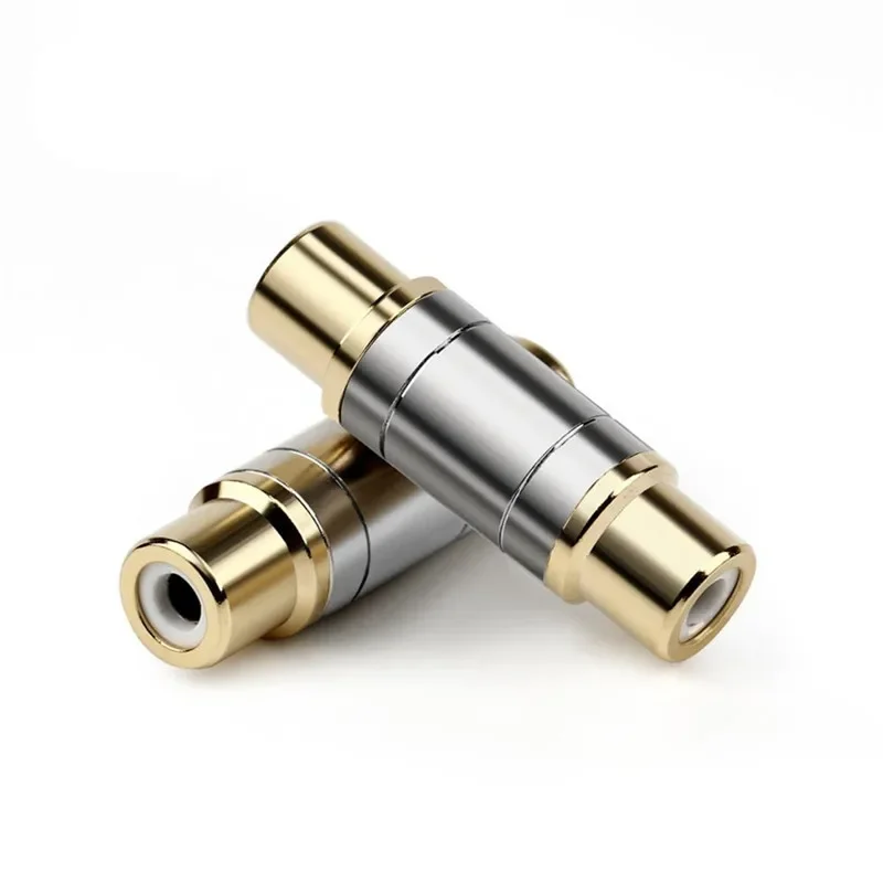 RCA Connector Audio Adapter Female To Female Converter Microphone AV Adapters For Home Amplifier Speaker Consumer Electronics