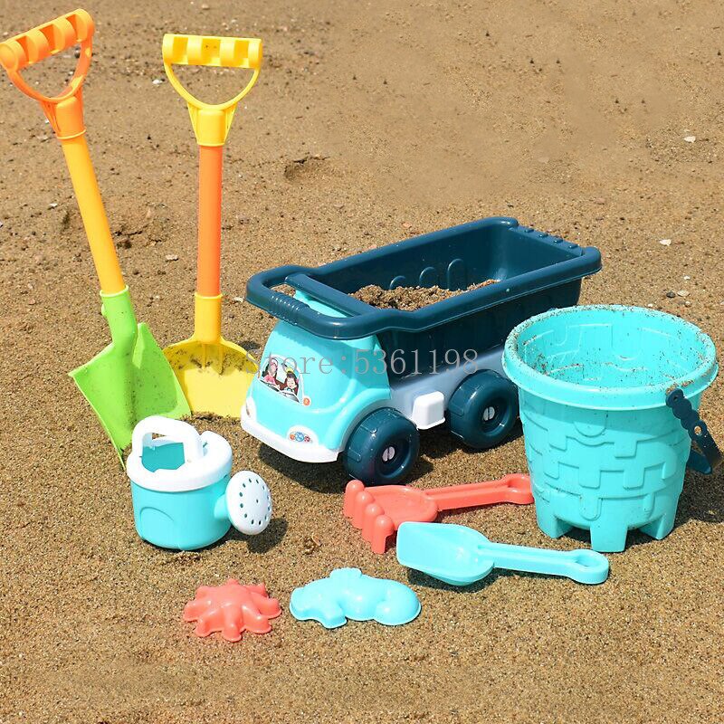 6 Teile/satz Baby Strand Spielzeug Sandkasten Spielzeug Für Kinder Sandkasten Sand Formen Sand Castle Werkzeug Warenkorb Schaufeln Eimer Outdoor Spielzeug für Kinder