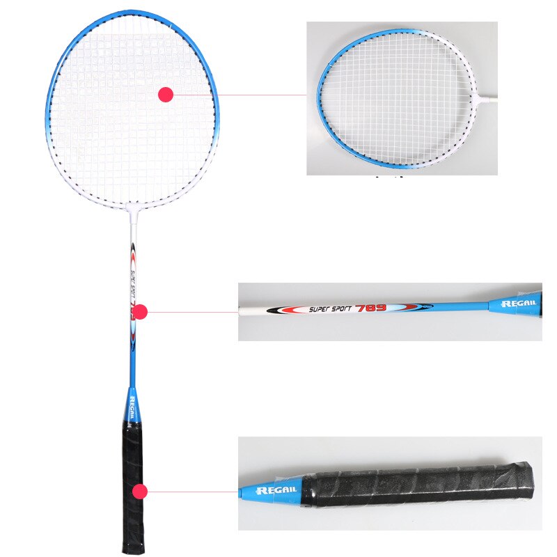 2 stk/sæt badmintonketchere familie dobbelt badmintonketsjer titanium legering letteste spiller badminton