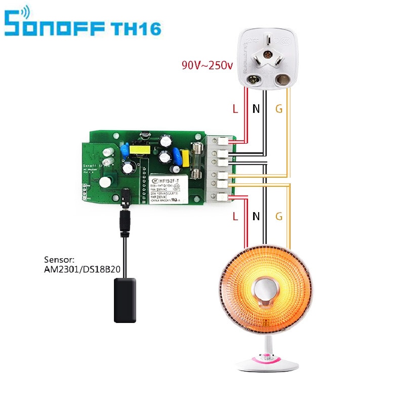 sonoff Smart home TH16 Switch test Temperature Humidity Sensor Intelligent automation module