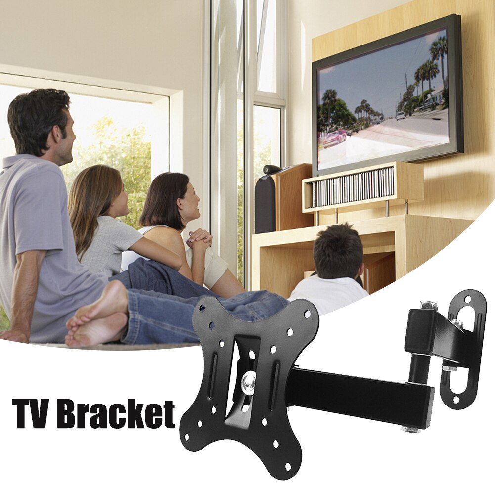 Tilt Swivel Frame Support Rotatable Wall Mount Easy Install Home Universal Steel Plate TV Bracket Monitor Stand Adjustable Angle