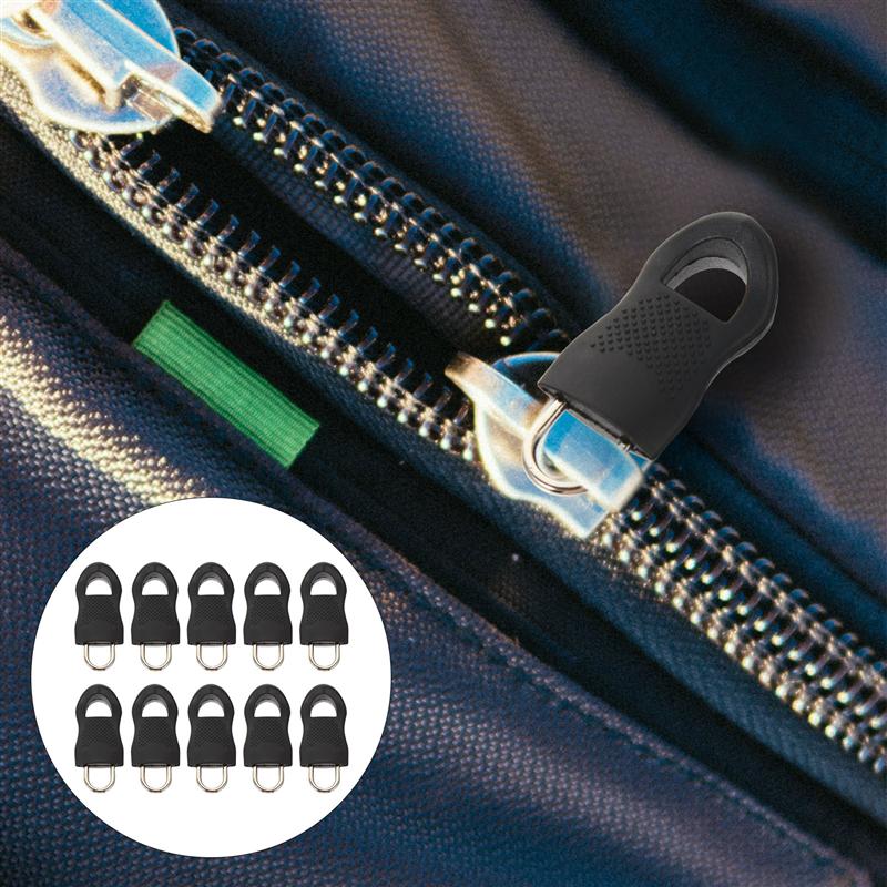 10 Uds cremallera fijadores cremallera de cuerpo de cremallera desmontable Pull Tab bolsa equipaje DIY Accesorios