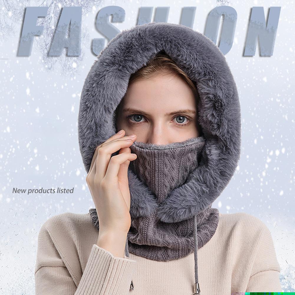 Dicke Warme Winter Hütte Haube Kalt-nachweisen Ski Deckel warm Kalt-beweis Headwear Schal Integrierte Winddicht Hütte Bergsteigen F V1u2