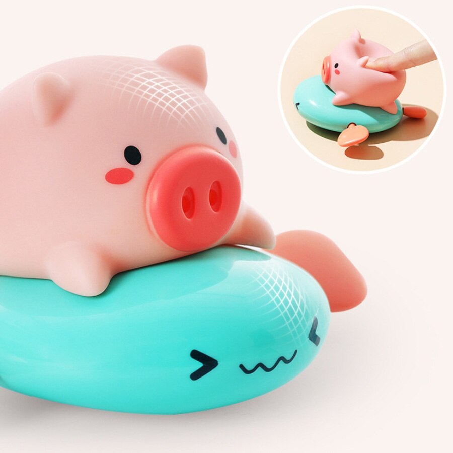 1 Pc Bad Toy Leuke Cartoon Dier Klassieke Baby Water Speelgoed Bad Drijvende Water Klassieke Speelgoed Knorretje Vis