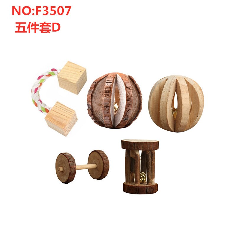 10PCS Hamster Chew Toy Set,Rat Toys Natural Pine Wood,Gerbil,Hamster,Chinchilla&#39;s Favorite Chewing Toy,Toys Accessories: 5PCS NO 3507