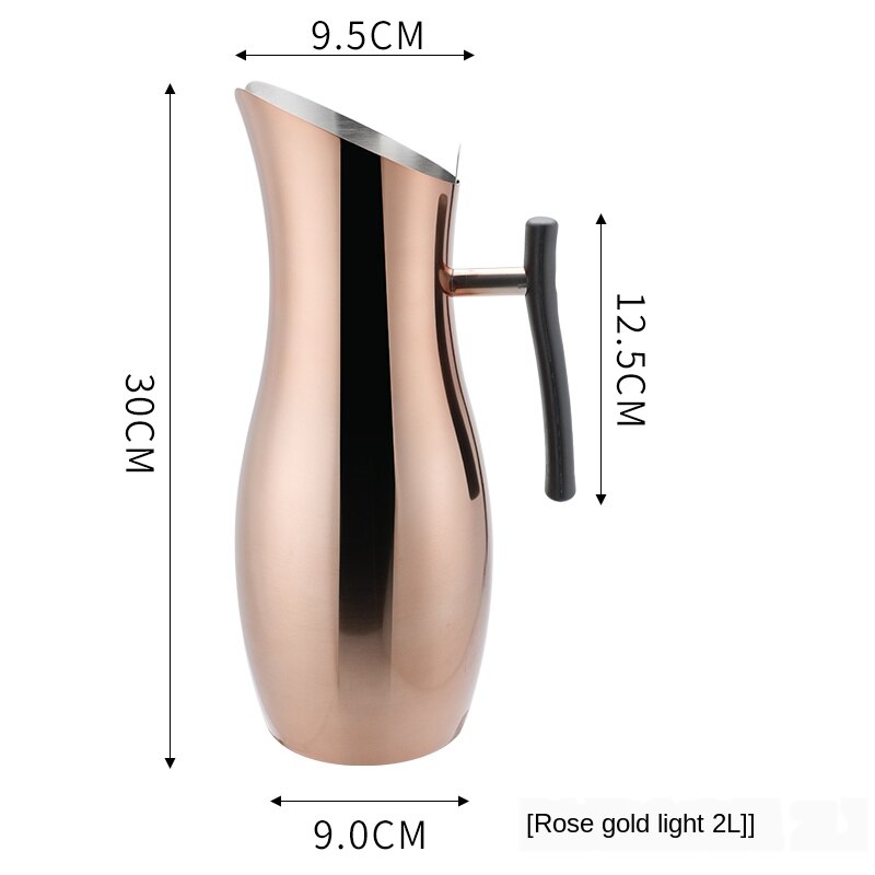 Kettle Water Jug Stainless Steel Cold Water Pot Straight Ice-resistant Jug Kettle Home Drinking Tools Juice Container WF1023: B 02