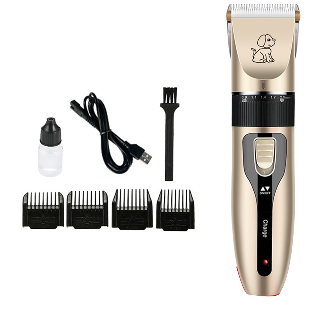 Dog Clippers Grooming Kit Electric Pet Clippers Low Noise Rechargeable Cordless Pet Hair Trimmer for Dogs Cats: Standard