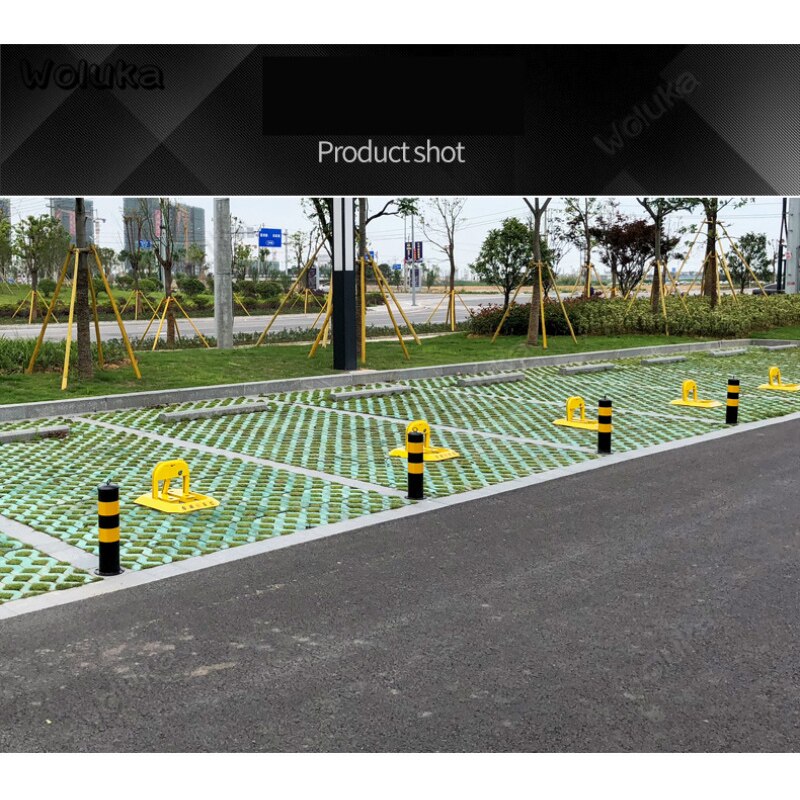 Safety protection steel tube material cast parking traffic bollard with reflective sticker