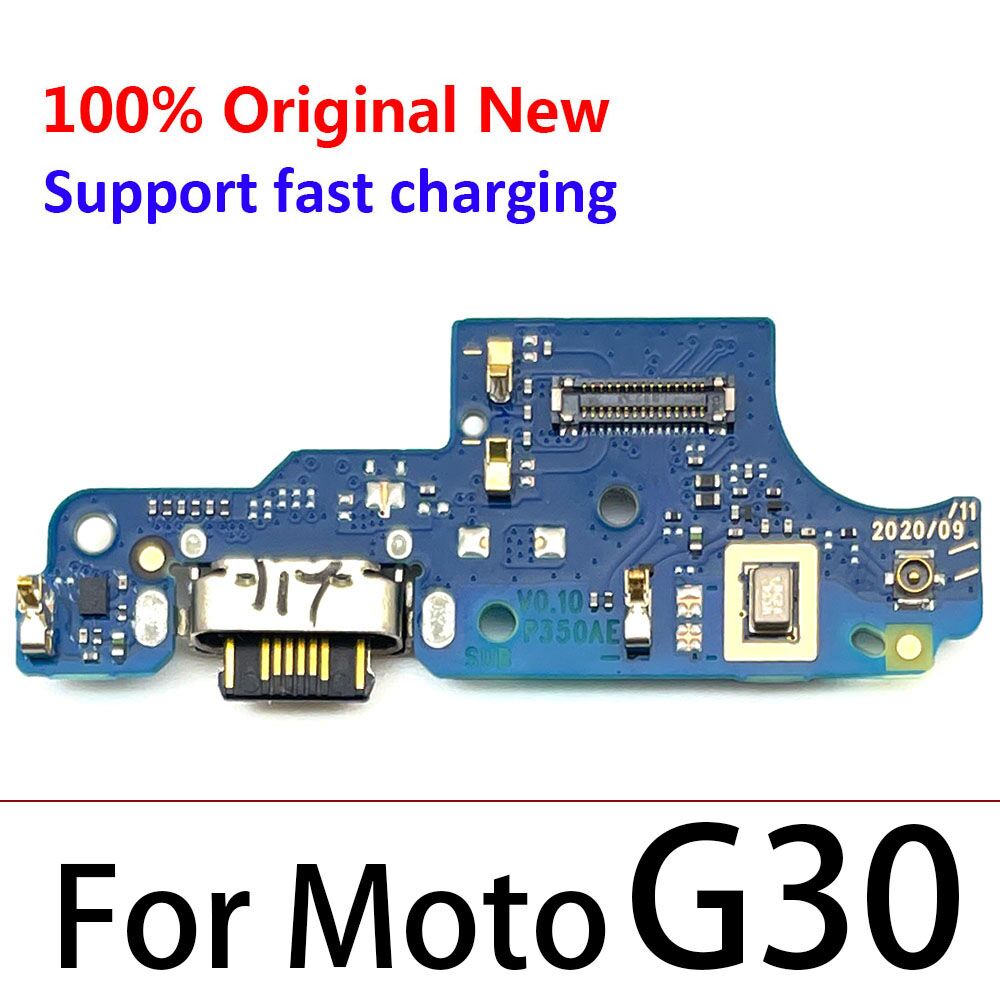 Cable flexible para Motorola Moto G30, G3, G4, G5, G6 Play, G8, X4, G7, Cargador USB, conector de puerto de carga, 10 unids/lote: G30 Original