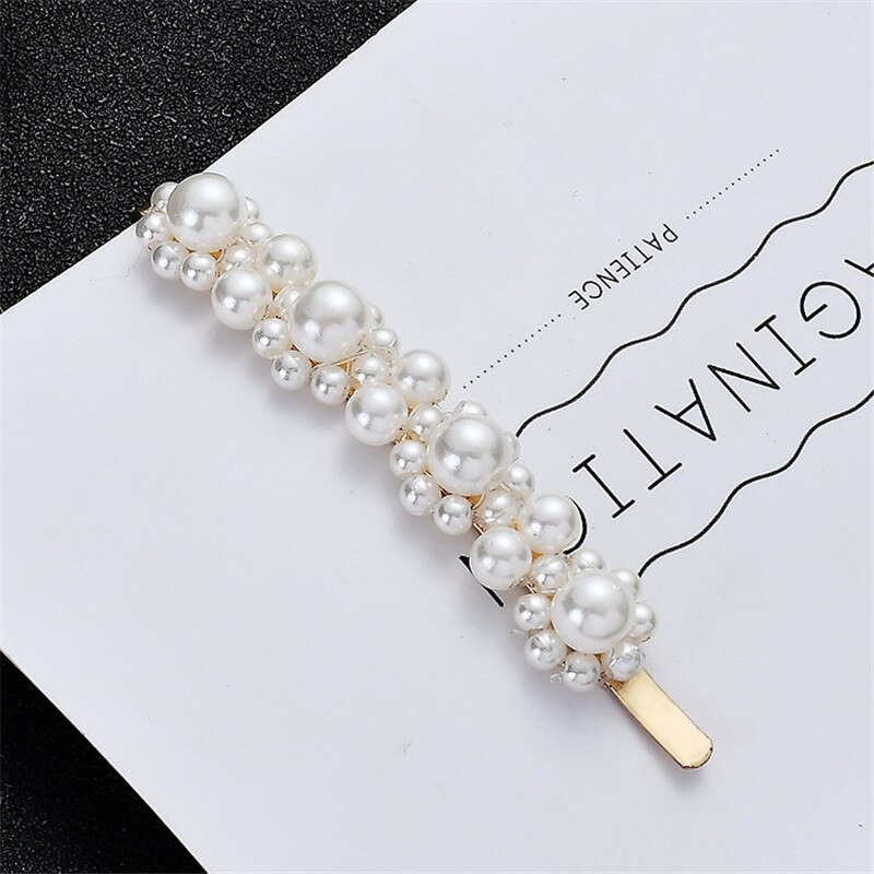Women Full Pearl Hair Clips Snap Barrette Stick Hairpins Hair Styling Tools Hair Accessories Hairgrip: style 7