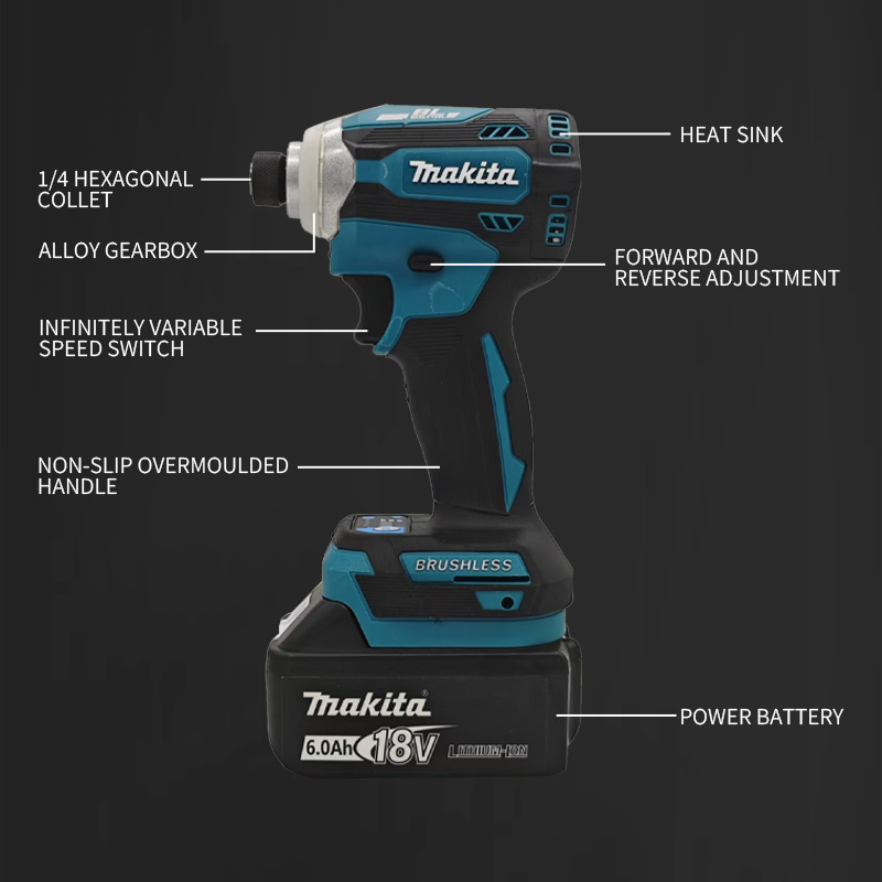 Makita DTD171 Brushless Impact Driver Rechargeable Screwdriver Drills Power Tools 18V