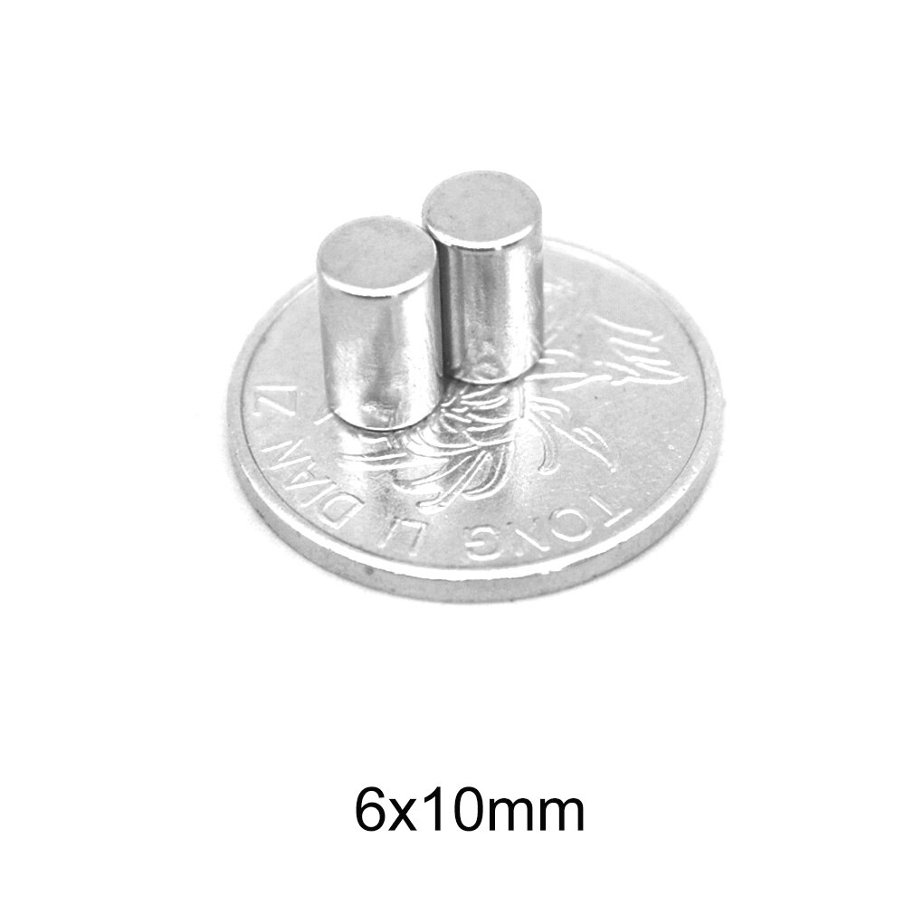 10 ~ 200 Stuks 6X10 Zoeken Kleine Sterke Magneet 6 Mm X 10 Mm Bulk Kleine Ronde Magneet 6X10 Mm Neodymium Magneet Disc 6*10 Electro Magnetics