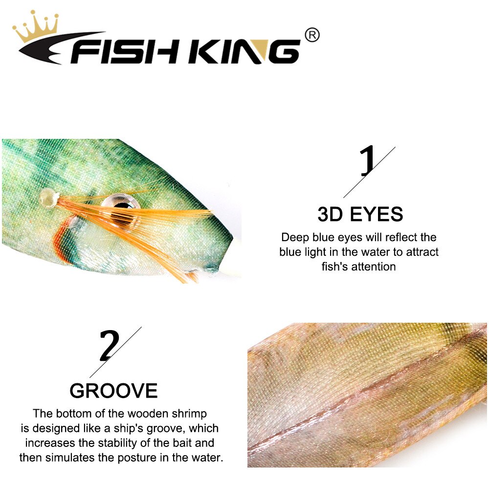 Fiske drag bläckfisk krok 9cm 16g självlysande wobblers jigging ocean bläckfisk bläckfisk trä räkor hårda beten 3d ögon jiggar