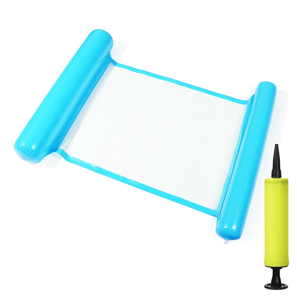 1SET Summer Amusement Inflatable Pool Floats Water Hammock Relax Swimming Floating Chair Beach Pool Accessories With Air Pump