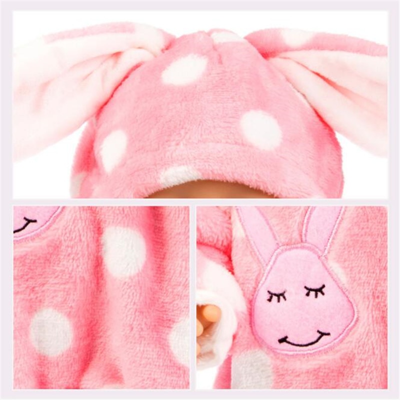 Born Baby Fit 18 pouces 43cm vêtements de poupée trois bleu lapin bleu lapin grenouille bleu Bea poupée accessoires pour bébé d'anniversaire