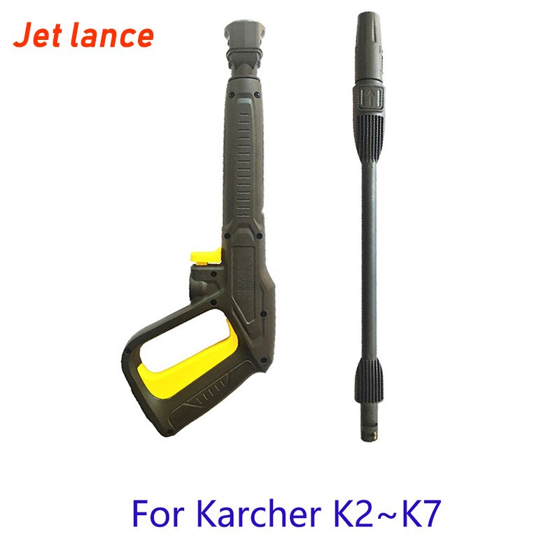 High Pressure Power Washer for Karcher K2~K7 Car Accessories Spray Nozzle Lance Turbo Fan Jet Rod 6M 10M Hose for Car Cleaning: Silver