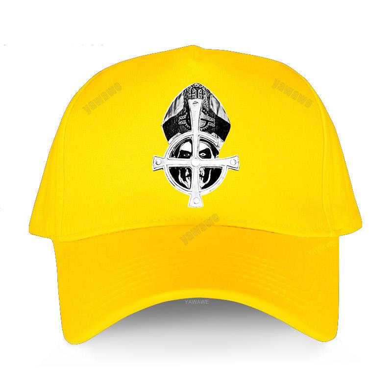 Baseball Caps Summer Casual Adjustable hat Ghost B.C. Heavy Metal Hard Rock Band Papa Emeritus cap summer brand hat: yellow