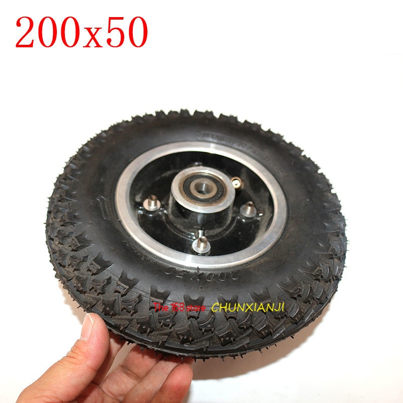 200 x 50 lufthjul dekk 8 x 2 " og innerrør off-road dekk for elektrisk sparkesykkel rullestol lastebil pneumatisk vogn vogn 200*50
