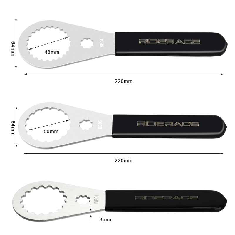 RIDERACE Fiets Trapas Moersleutel Bike BB Removal Tool Installatie Remover 39/41/44/46/49mm Voor Shimano BBR9000 SRAM DUB