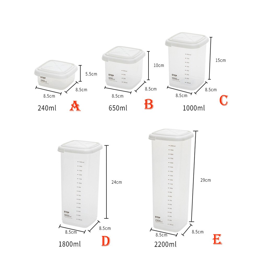 Plastic Granen Dispenser Opbergdoos Keuken Voedsel Graan Rijst Container Keuken Meel Graan Rijst Opbergdoos Met Maatregel # H10