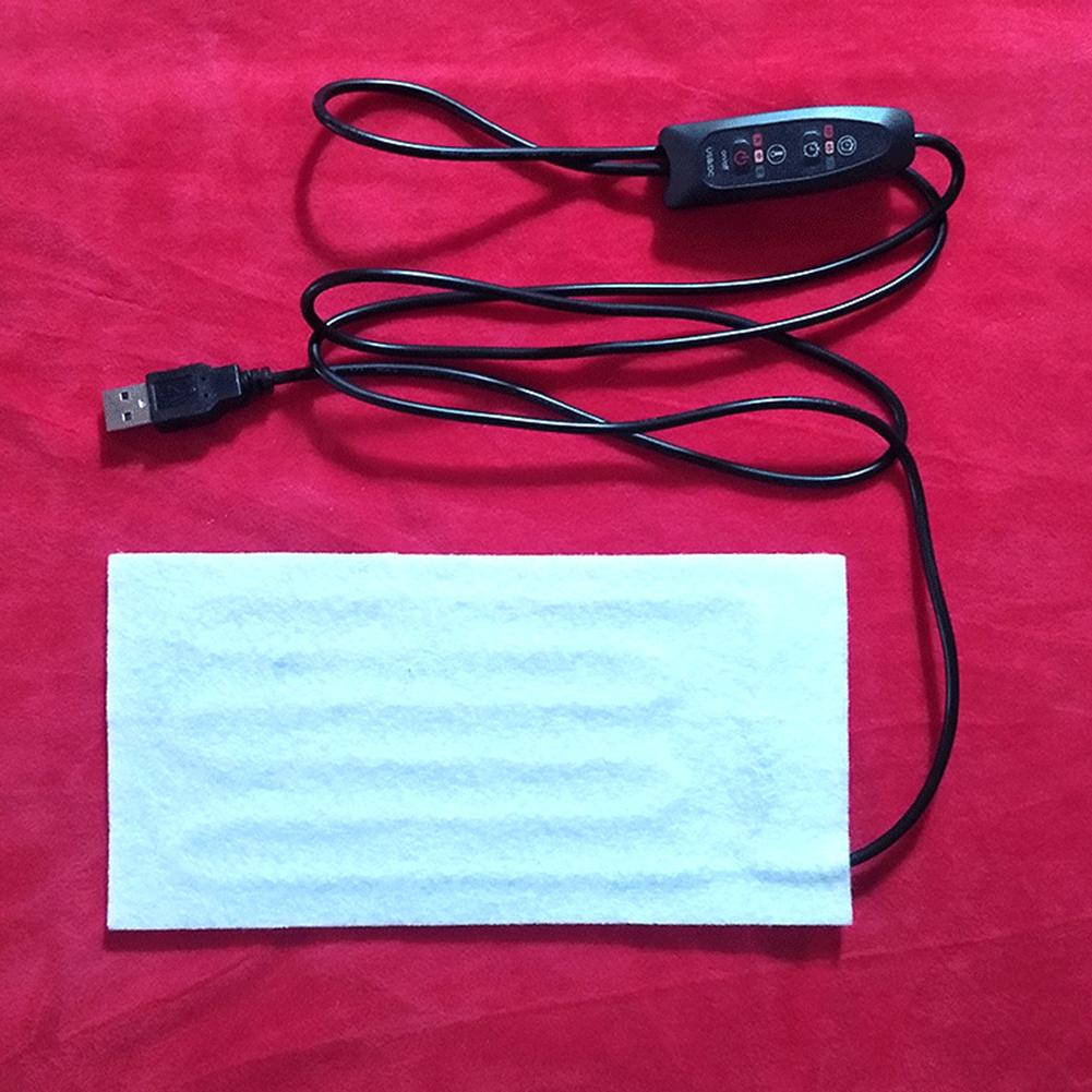 5V szybka poduszka elektryczna USB ubrania z włókna węglowego podgrzewane podkładki z przełącznikiem regulacji temperatury na plecy szyi ramiona brzuch ciepło